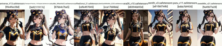(masterpiece, best quality:1.2), intricate details, <lyco:GoodHands-beta2:1>, <lora:ygo_ip_masquerena-000014:1>, ip1, 1girl, cat mask, crop top, tight pants, twintails, short sleeves, gloves