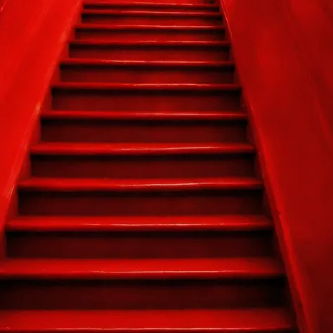 <lora:SDXL_only_red2_Sa_May_v3:1> red, stairs