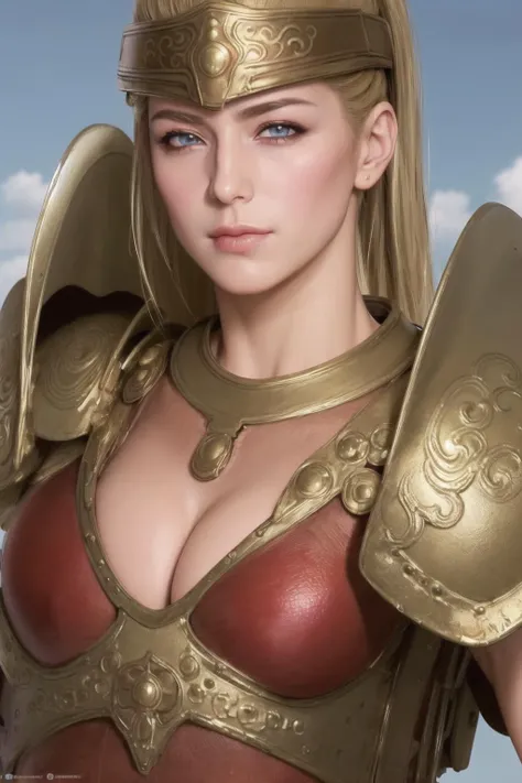 (day:1.7)(a_blue_sky_and_clouds:1.5),(Close-Up:1.5),(Face_focus:1.7),(looking_at_viewer:1.9),(from_side:1.4),
Sitting ,(dynamic_pose:1.5), (crossed_arms:1.4),
red and gold costume, shoulder_armor,armored boots,
<lora:Amazon_Diablo2-KK77-V1:0.7>,pauldrons,thigh_strap,
platinum blonde hair, long_hair,high ponytail, blue_eyes,helmet,
1 girl, 20yo,mature female,Beautiful Finger,Beautiful long legs,Beautiful body,Beautiful Nose,Beautiful character design, perfect eyes, perfect face,
NSFW,official art,extremely detailed CG unity 8k wallpaper, perfect lighting,Colorful, Bright_Front_face_Lighting,
(masterpiece:1.0),(best_quality:1.0), ultra high res,4K,ultra-detailed,
photography, 8K, HDR, highres, absurdres:1.2, Kodak portra 400, film grain, blurry background, bokeh:1.2, lens flare, (vibrant_color:1.2)
(Beautiful,large_Breasts:1.4), (beautiful_face:1.5),(narrow_waist),