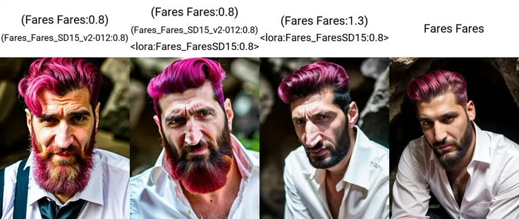 close portrait (Fares Fares:0.8) (Fares_Fares_SD15_v2-012:0.8) man with a (slicked-back pink hair:1.2) wearing a black vest (and long sleeved white shirt:1.25), inside a dark cave, (full:1.2) (long:0.5) (squarish:1.2) big (beard:1.2), devilish (confident looking down:1.2), 4k uhd, dslr, soft light, high quality, Fujifilm XT3 <lora:beard_slider_v10:2.0>
