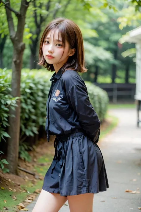 (masterpiece, best quality), <lora:add_detail:0.5>, (kpop idol, beautiful girl),   BREAK  <lora:0406-000063:1>, 0406,  shaggy cut, arms behind back,