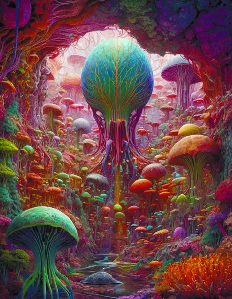 anatomical and detailed depiction of colorful alien biology by santiago calatrava ivan punchatz,hyperrealistic,breathtaking,beautiful composition,colorful point cloud,dynamic lighting,cinematic,concept art,art station trending,sharp focus,illustration <lora:MindWarp:0.8> <lora:add-detail-xl:1.6>