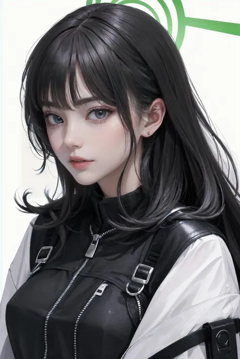 (8k), sharp focus, highres, 1girl, upper body, sakidef, (high quality:1.2), (high detail:1.2), (masterpiece:1.2), (extremely detailed:1.2) <lora:bluearchivefull1:0.8>