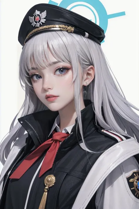 (8k), sharp focus, highres, 1girl, upper body, cherinodef, (high quality:1.2), (high detail:1.2), (masterpiece:1.2), (extremely detailed:1.2) <lora:bluearchivefull1:0.8>