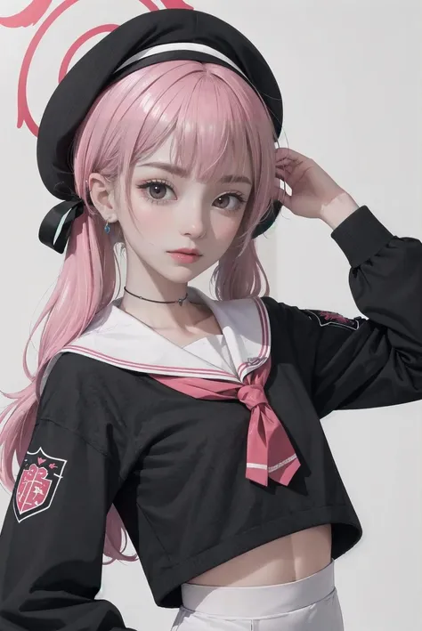 (8k), sharp focus, highres, 1girl, upper body, koharudef, (high quality:1.2), (high detail:1.2), (masterpiece:1.2), (extremely detailed:1.2) <lora:bluearchivefull1:0.8>