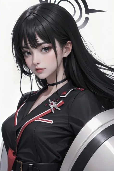 (8k), sharp focus, highres, 1girl, upper body, hasumidef, (high quality:1.2), (high detail:1.2), (masterpiece:1.2), (extremely detailed:1.2) <lora:bluearchivefull1:0.8>