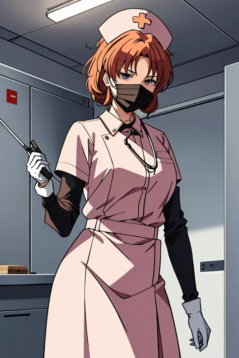 ((masterpiece, best quality, high quality)),1girl, (hospital), <lora:infirmary_v0.1:0.5> infirmary,  <lora:Long nurse uniform (mg):0.7> (longnurset2, gloves, mask, nurse cap, nurse, surgical mask, long sleeves, stethoscope), <lora:marida:0.6> (marida, character),