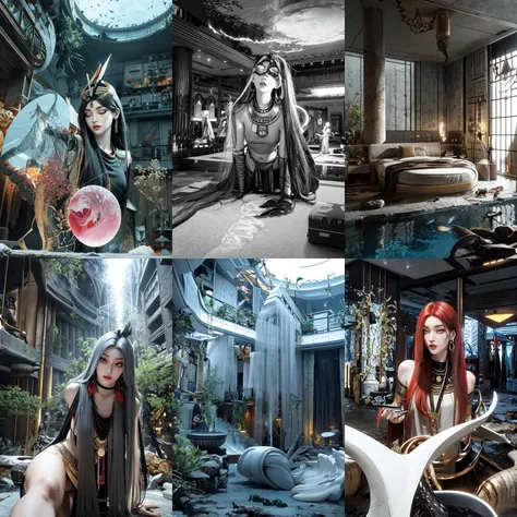 (otherworldly, otherworldly atmosphere, otherworldly appearance), highly insanely detailed, masterpiece, top quality, best quality, highres, 4k, 8k, RAW photo, ((ancient egyptian theme:1.2)), 
(mystical theme), mystical gatmosphere, arcane sanctuaries, otherwordly aura, 
(long_hair, long hair, random colors hair, glowing hair, hair over one eye, long messy hair), 
(eyelashes, eyeliner, eyeshadow, eyelashes, long eyelashes), 
collar, earrings, jewelry, necklace, armlet, 
tentacle, (underwater), nsfw, 
Homestay, Resort, Guest House, 
building, structure, still life, swirling energy, 
action pose, 
drunk, closed eyes, 
abandoned building, shopping mall, overgrown with vegetation, [volumetric fog], cinematic lighting, colorful, 
<lora:onahole_personality_v17:0.8>, onahole, legsless, armsless, sex, holding onahole, (transparent onahole:1.2), penis, pov, pov hands, vaginal, deep penetration extreme detailed, centered, (fantasy world)