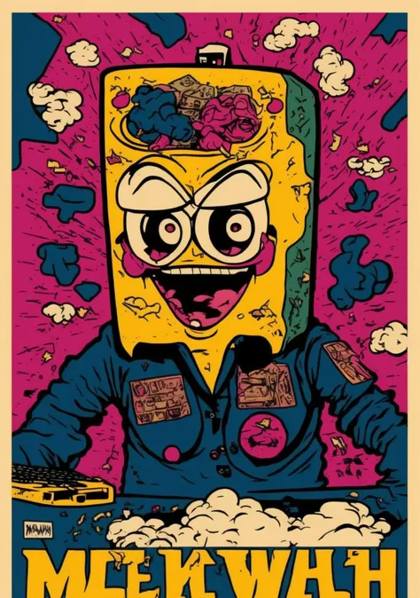 sticker of (beavisandbutthead) hosting a lan party in a traphouse,serving depleted uranium,masterpiece,(animated by mikejudge),bold lines,highly detailed,(seen on picsart),MTV,pixelated,incoherent,circa 1996,
