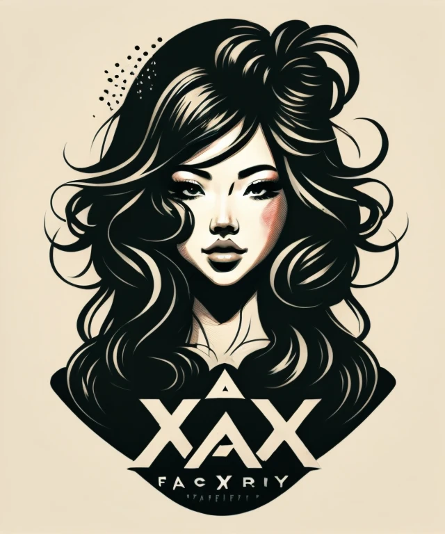 a xustom motor t-shirt logo in the style of <MAGIFACTORY> art, tapered fine outline, (first-person view) art on (empty background:1.4)Hands,