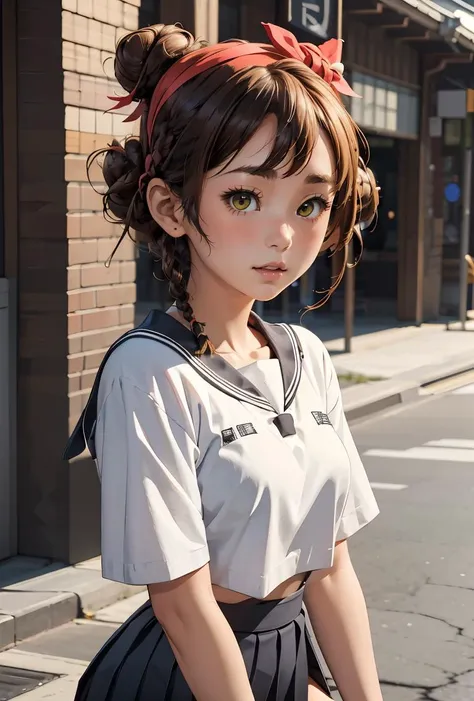 (masterpiece, best quality), 1girl,    <lora:ChamMisakiSawakiguchi:0.8> MisakiSawakiguchi, hair bun, braid, hairband, MisakiSawakiguchi, hair bun, braid, hairband, serafuku, white shirt, black skirt