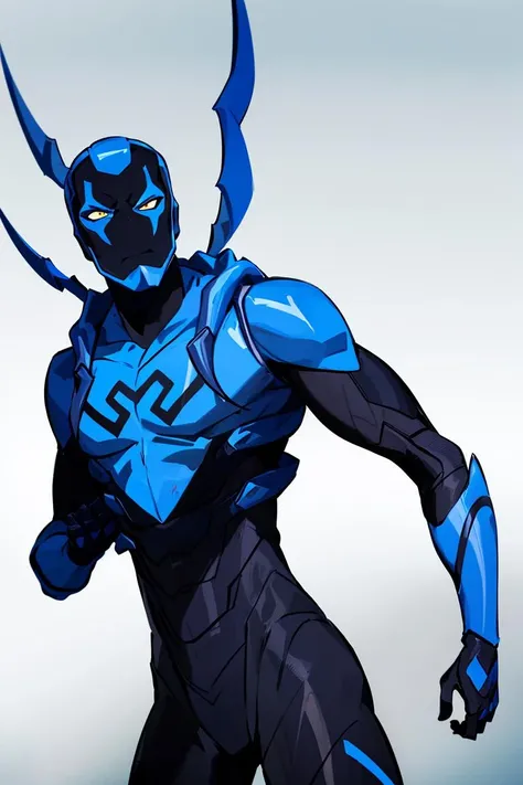 Dark fantatsy,black metal body,1 male,humanoid roobt,strange head,faceless robot,robot joints,neon trims,black armor,black gold scheme,(glowing purplish-blue trim),eyeless robot,no eyes,muslces,abs,look at viewer,mechanical,armor skirt,black cloak