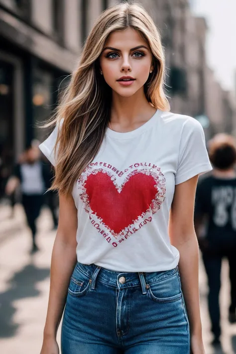 MarinaL_SoloTI_v1,
(A vibrant ensemble exuding the invincible spirit of youth, showcasing a bold graphic tee paired with distressed denim jeans:1.1), ((In the heart of a bustling city, the streets pulse with energy as young souls embrace the freedom of their youth,Radiating a contagious energy, they embody the unstoppable power and limitless possibilities of youth:1.2)), (seductive), photorealistic, masterpiece, high quality, artistic, unique, award winning photograph, professional, 8k, RAW photo, best quality,flattering, (cinematic:1.3) shallow DOF, depth of field,sharp focus,
<lora:add_detail:0.6> epiCPhot, PA7_Portrait-MCU,