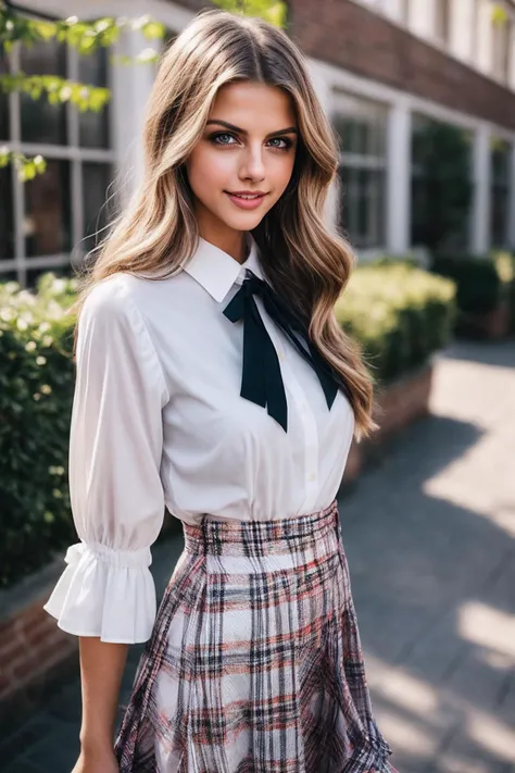 MarinaL_SoloTI_v1,
(happy,smile), (In a plaid skirt and white blouse, with a ribbon tie, for a classic and youthful look), ((A sunlit school courtyard, with friends gathered in groups, a cheerful and carefree atmosphere)), (seductive:1.3),(analog, cinematic, film grain, hazy atmosphere, cinematic shot:1.3),
<lora:add_detail:0.6> epiCPhot, PA7_Portrait-MCU,
