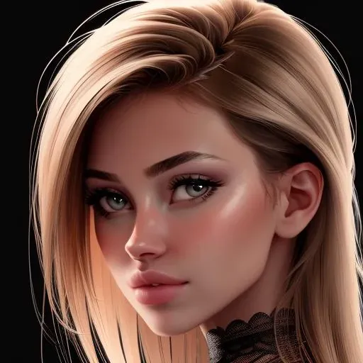 spikes hair , woman head closeup, 1girl, beautiful face, sharp focus, masterpiece, facing viewer, centered, realistic, professional, black background, plain black background
