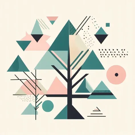 Geometric tree  <lora:[XL]Geometric_animal:1>