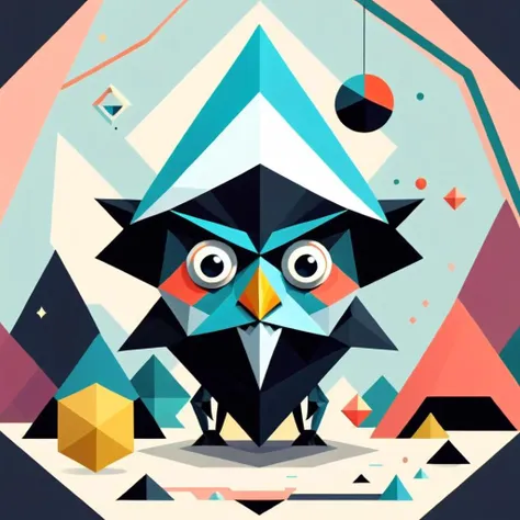 geometric  Baba Yaga  <lora:[XL]Geometric_animal:1>