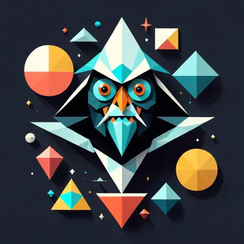 geometric  Baba Yaga  <lora:[XL]Geometric_animal:1>