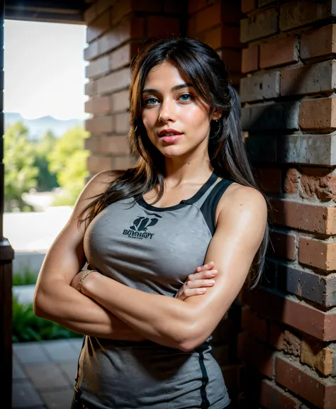laracroft, (ponytail hair), wearing (gray tank top:1.5), with arm across, (six pack abs:1.1), cleavage, huge boobs, (outdoor, ruins of ancient civilization:1.1)
1girl, masterpiece, best quality, high resolution, 8K , HDR, bloom, backlighting, raytracing , detailed shadows, intricate tree shadow, bokeh, depth of field, film photography, film grain, glare, (wind:0.8), detailed hair, beautiful face, beautiful girl, ultra detailed eyes, cinematic lighting, (hyperdetailed:1.15), outdoors, fcHeatPortrait, <lora:lit:1.1>