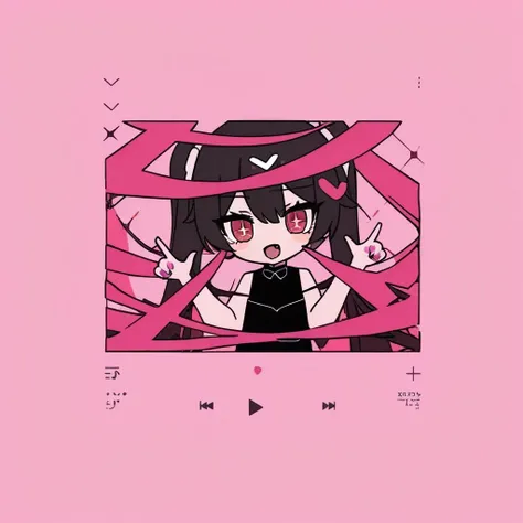1girl, 
rabbit hole, yumenouchi chiharu, 
sakura
masterpiece, blush, red eyes, nail polish, shirt, twintails, jirai kei, sparkle, sleeveless shirt, pink background, looking at viewer, smile, sleeveless, purple nails, hair between eyes, sparkling eyes, hands up, upper body, black hair, bare shoulders, +_+, simple background, long hair, black shirt, :d, open mouth, finger frame, solo, fangs, 
newest, absurdres, safe
 <lora:rabbit_hole:1>