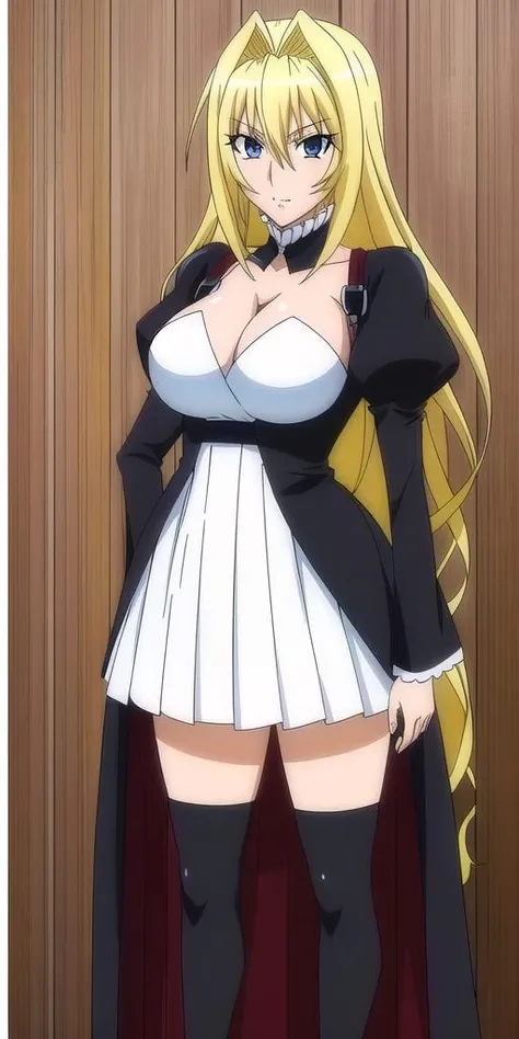 <lora:TsukiumiV2:0.7> tsukiumi, large breasts, standing, solo, Tsukiumi_Black_White_Dress,, masterpiece, best quality, detailed face, detailed eyes, highres,
