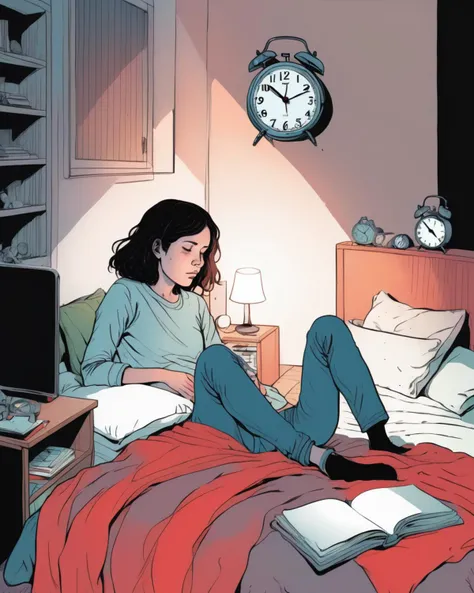 person Negotiate curfew and bedtime with your alarm clock.
<lora:Soulful_Aesthetics_sdxl:1.0>