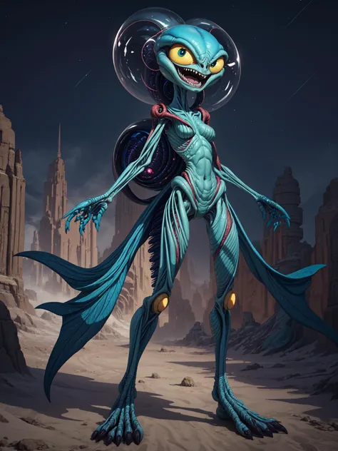 masterpiece, best quality, intricate detail, alien female, alien anatomy, beautiful, full body,
<lora:detailSliderALT2:1.5> <lora:age_slider_v6:0> <lora:GoodHands-vanilla:1.2> <lora:emotion_happy_slider_v1:1.8>