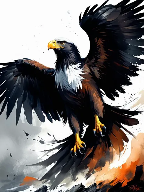 LegendDarkFantasy by peter de seve, (raging but extremely beautiful:1.4),(masterpiece, best quality:1.4), in the style of nicola samori, an extremely angry and furious eagle attacking, expressive, realistic,
<lora:add-detail-xl:0.5>, <lora:xl_more_art-full_v1:0.5>, <lora:NicolaSamori:0.5> <lora:LegendDarkFantasy:0.8>