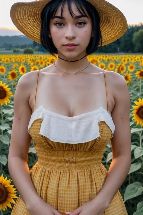 DEN_urbabydollxo_OF,
walking through a field of sunflowers wearing a (summer dress:1.3) and sun hat, field, sunflowers, summer, scenic,
bokeh, f1.4, 40mm, photorealistic, raw, 8k, textured skin, skin pores, intricate details  <lora:epi_noiseoffset2:1>, epiCRealism
