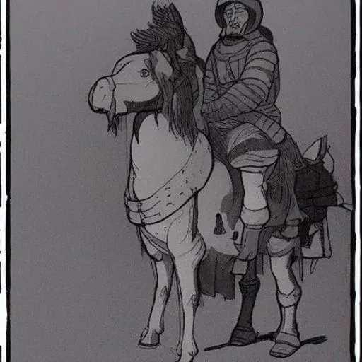 a man on a horse conner-fawcett-style