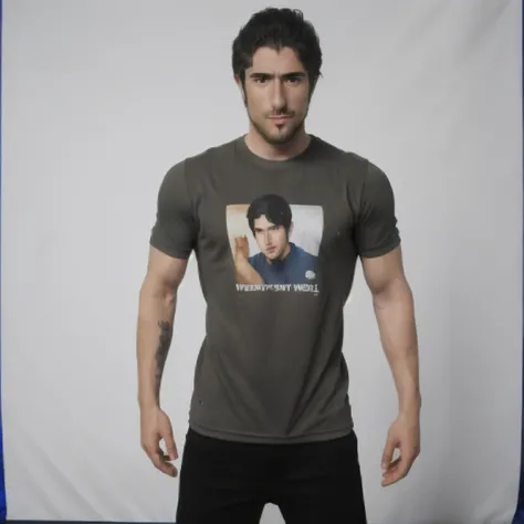 1boy, male, t-shirt, <lora:Marcos Mion:1>