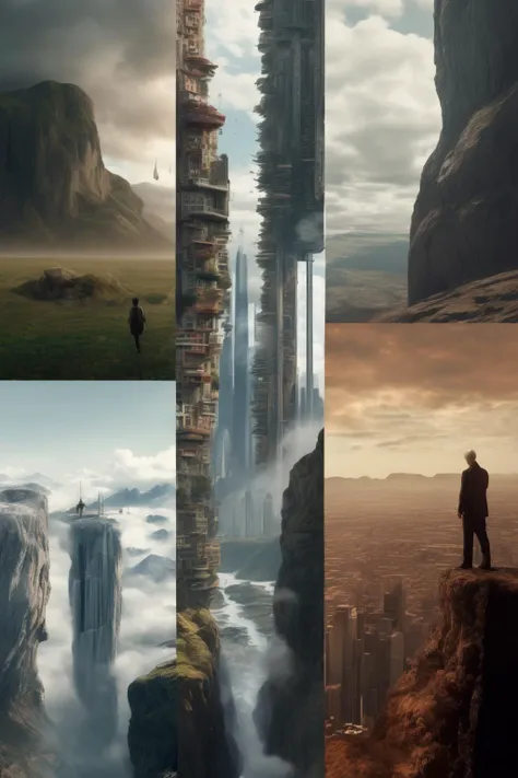 <lora:Vertical Landscapes:1>Vertical Landscapes - several subjective visions of the same scene from different cinematic angles.