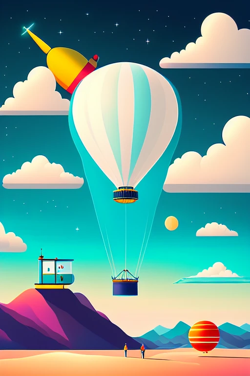 <lora:S1-Kurzgesagt_Dreamlike-000008:1>,
one (large white balloon carrying a telescope,:1.1)
vector art, Kurzgesagt, sharp focus, (HDR), (8k), (gigapixel), ((masterpiece))