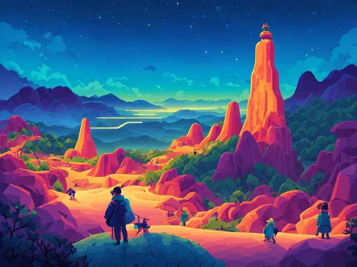 <lora:S1-Kurzgesagt_DreamLike-000008:1>,
((forest and mountain and starry sky with trip shape cloud)), space elevator, civilization, hi - tech building, Sci - fi movie,
(high contrast), (vector artwork), 2D flash game, (clean color), (clear boundaries), (bright colors), (morning or dusk sky),
(explicit), (extreme sharp focuss), ((masterpiece)), (best quality), (extreme details), fine art, silhouette, tidy style,
(Kurzgesagt style), by Kurzgesagt, (by Hiroshi Yoshida), (by Hasui Kawase), by Atey Ghailan, by Ismail Inceoglu