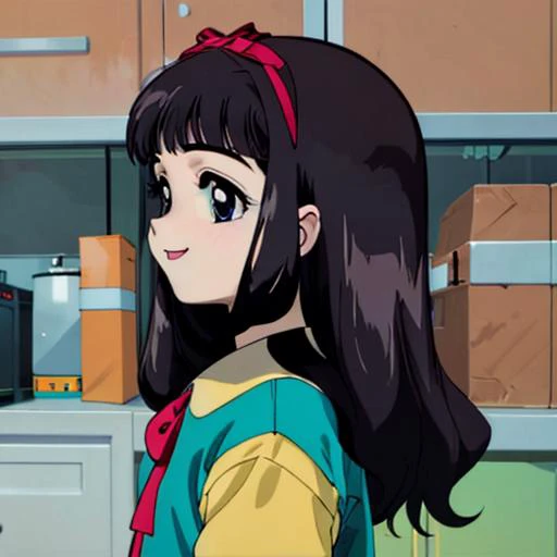 masterpiece, 1girl, (daidouji_tomoyo) with black eyes, smiling, upper body, side view
BREAK
very detailed, full of detail