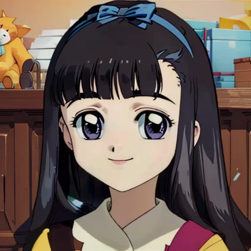 masterpiece, 1girl, (daidouji_tomoyo) with black eyes, smiling
BREAK
very detailed, full of detail