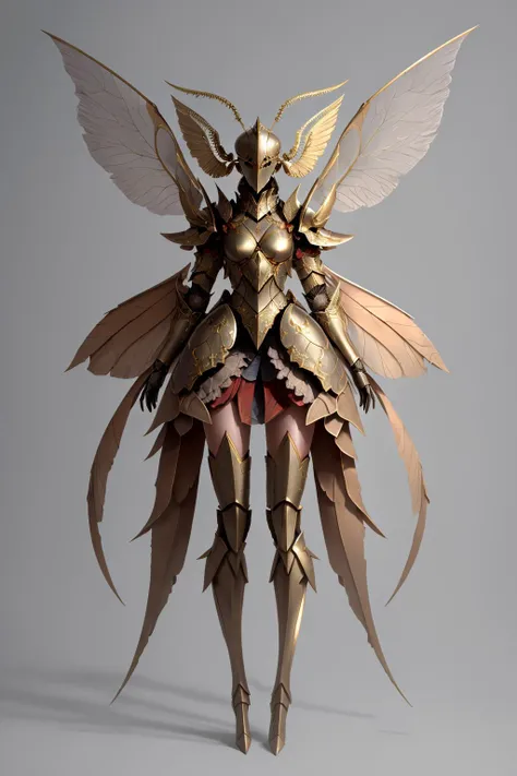 4K, Masterpiece, highres, absurdres,  
War_Glam,edgMothKnight, 1girl, solo, holding, standing, full body, weapon, wings, antenae, armor,   helmet,  breastplate, extra arms, full armor, insect wings,leg armor, long skirt,
 <lora:edgMothKnight:0.95>