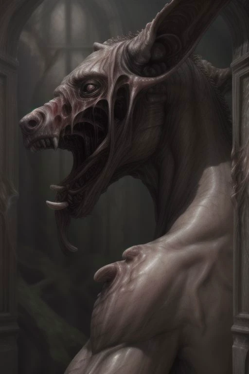 real e621, photorealistic, masterpiece, eldritch horror, face portrait,