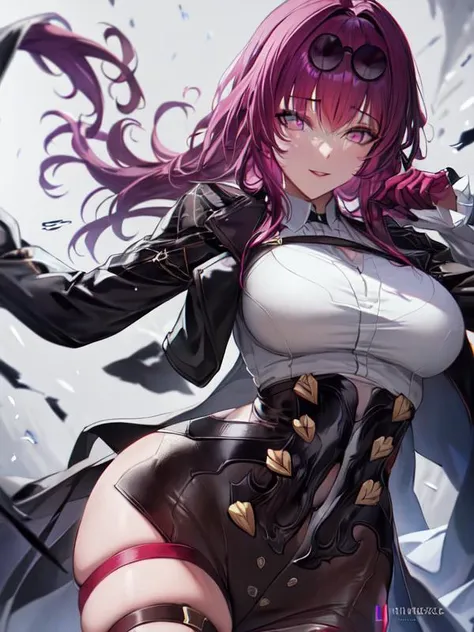 <lora:kafka_lora:0.8>, 1girl, mmasterpiece, high quality, insane detail, cinematic, 8k, absurdres, award winning, wallpaper, game art, power scene