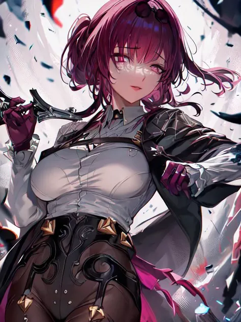 <lora:kafka_lora:1>, 1girl, mmasterpiece, high quality, insane detail, cinematic, 8k, absurdres, award winning, wallpaper, game art, power scene