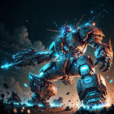 <lora:CircuitBoardAI:.9>, CircuitBoardAI battle mech