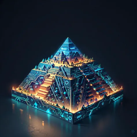 <lora:CircuitBoardAI:.9>, CircuitBoardAI pyramid