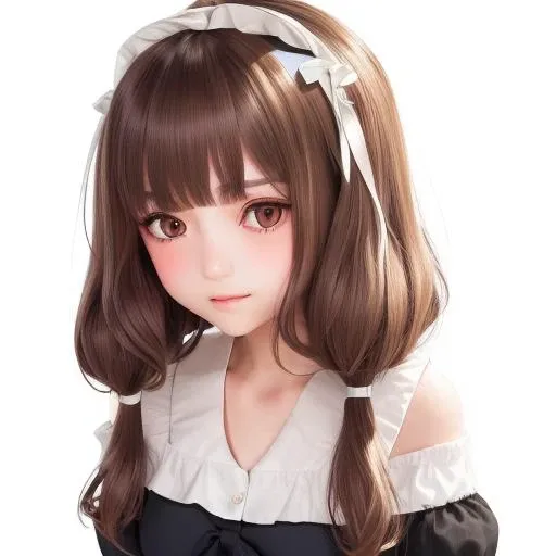 <lora:kaguyaSamaLoveIsWar_imV1:0.5>,best quality,highly detailed,masterpiece,ultra-detailed,solo,1girl,(white background:1.5),(Delicate eyes),twintails,low_twintails, brown_eyes, brown_hair,eyebrows_visible_through_hair,off-shoulder shirt,bangs, long_sleeves, ribbon, blush,expressionless, lying,