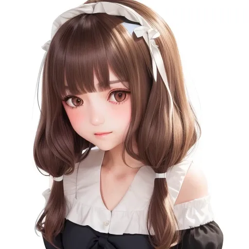<lora:kaguyaSamaLoveIsWar_imV1:0.5>,best quality,highly detailed,masterpiece,ultra-detailed,solo,1girl,(white background:1.5),(Delicate eyes),twintails,low_twintails, brown_eyes, brown_hair,eyebrows_visible_through_hair,off-shoulder shirt,bangs, long_sleeves, ribbon, blush,expressionless, lying,