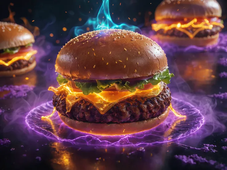Kirlian Effect of hamburger, etheral lighting , highres, 4k, 8k, intricate detail, vibrant colors, wallpaper <lora:aesthetic_anime_v1s:0.5> <lora:add-detail-xl:1> <lora:glowneon_xl_v1:1>