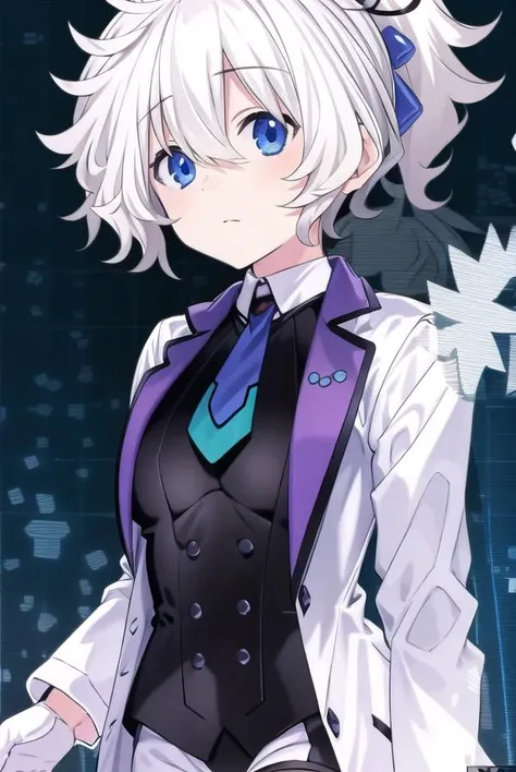 reedio, <lyco:reedio-lyco-nochekaiser:1>,
reedio, bangs, blue eyes, hair ornament, hair between eyes, ponytail, white hair, short hair,
BREAK shirt, thighhighs, gloves, long sleeves, jacket, open clothes, necktie, shoes, shorts, collared shirt, white gloves, black footwear, vest, white thighhighs, open jacket, black shirt, short shorts, white jacket, white shorts,
BREAK looking at viewer,
BREAK indoors,
BREAK <lyco:GoodHands-beta2:1>, (masterpiece:1.2), best quality, high resolution, unity 8k wallpaper, (illustration:0.8), (beautiful detailed eyes:1.6), extremely detailed face, perfect lighting, extremely detailed CG, (perfect hands, perfect anatomy),
