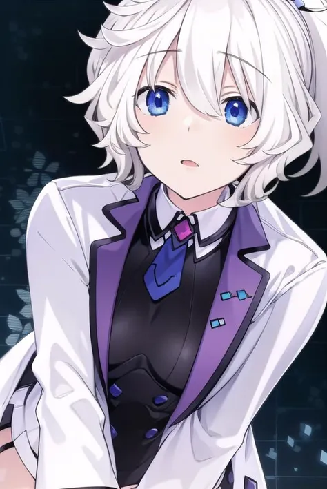 reedio, <lyco:reedio-lyco-nochekaiser:1>,
reedio, bangs, blue eyes, hair ornament, hair between eyes, ponytail, white hair, short hair,
BREAK shirt, thighhighs, gloves, long sleeves, jacket, open clothes, necktie, shoes, shorts, collared shirt, white gloves, black footwear, vest, white thighhighs, open jacket, black shirt, short shorts, white jacket, white shorts,
BREAK looking at viewer,
BREAK indoors,
BREAK <lyco:GoodHands-beta2:1>, (masterpiece:1.2), best quality, high resolution, unity 8k wallpaper, (illustration:0.8), (beautiful detailed eyes:1.6), extremely detailed face, perfect lighting, extremely detailed CG, (perfect hands, perfect anatomy),
