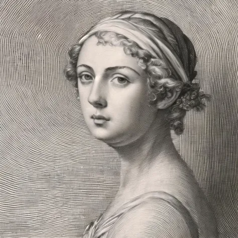 ((masterpiece)), (best quality), 1 girl, wavy hair, <lora:EngravingsV3:0.6>, monochrome