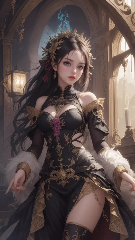 (masterpiece, top quality, best quality, official art, beautiful and aesthetic:1.2),(1girl),extreme detailed,(fractal art:1.3),colorful,highest detailed..,