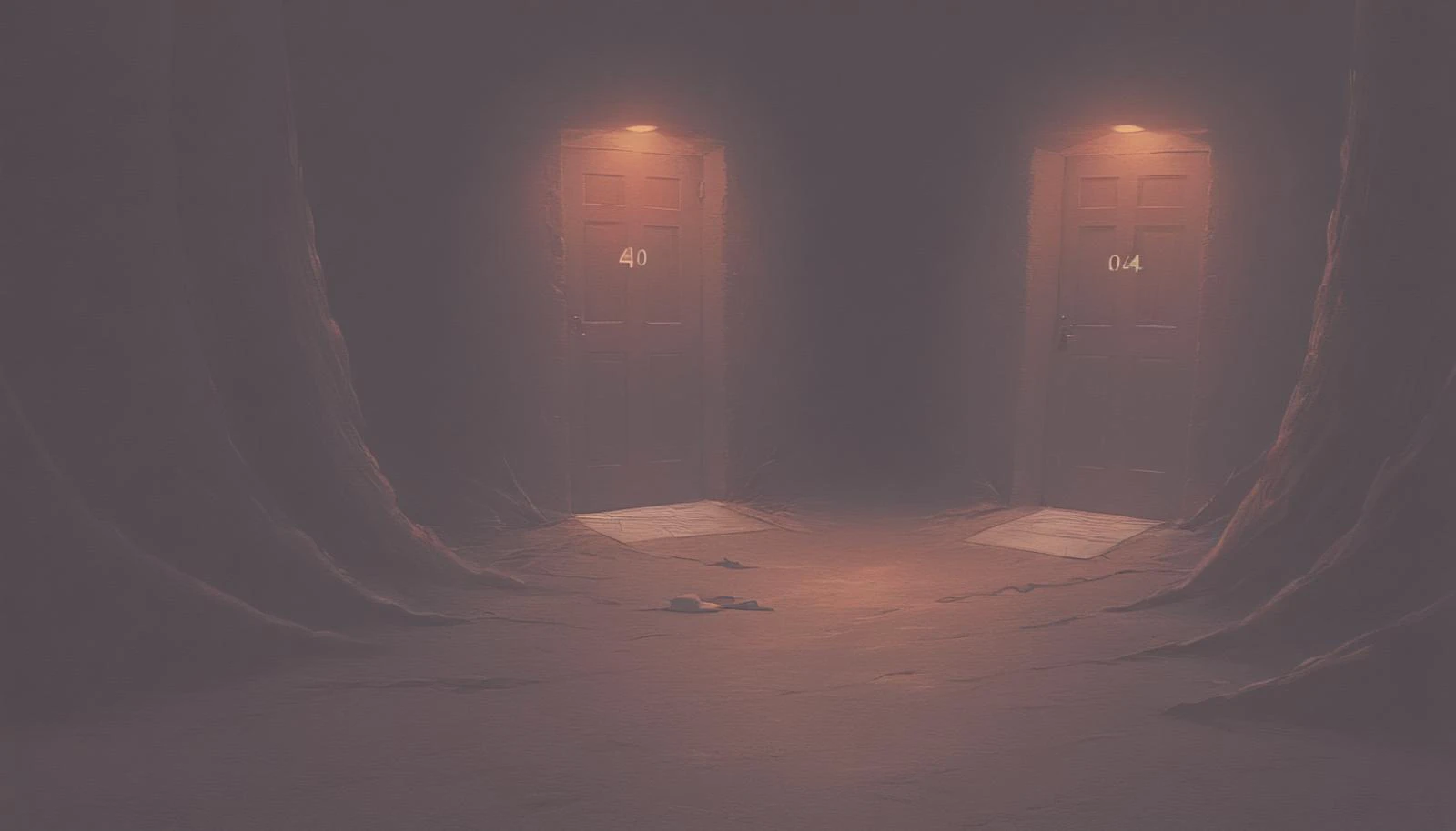 404, the page you are looking for doesn't exist, dead end, Entries should capture the essence of the dreaded 404 error. This means everything from a direct stylization of the term â404â to an artistic interpretation of the emptiness of the human soul are fair game. Comedy isnât a requirement, but itâs encouraged!, <lora:Retro_Art_XL:0.8>, retroart illustration